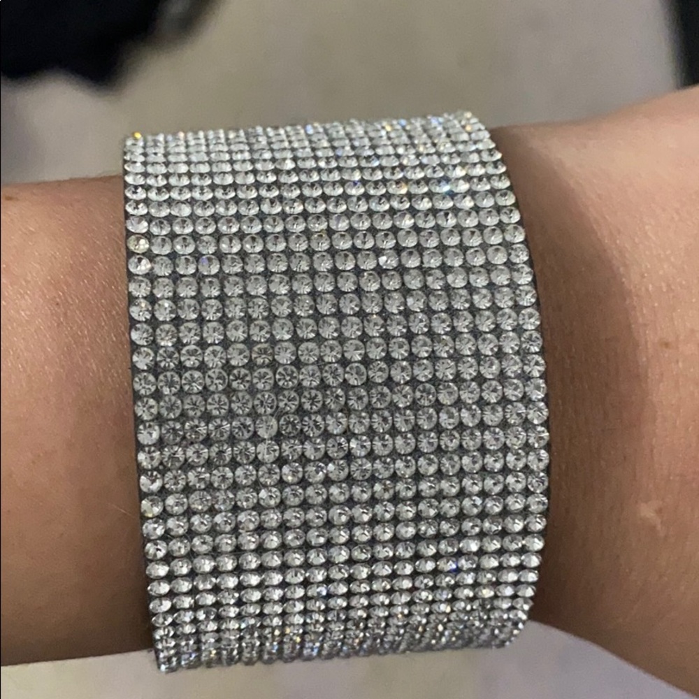 Rhinestone cuff bracelet